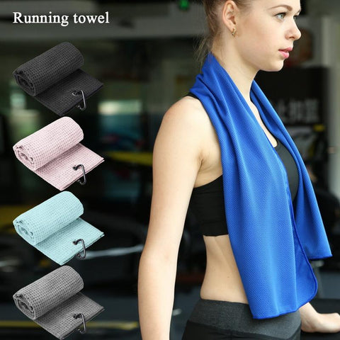 Golf Towel Waffle Pattern Cotton With Carabiner Cleaning Towels Microfiber Hook -OS00199-Veeddydropshipping