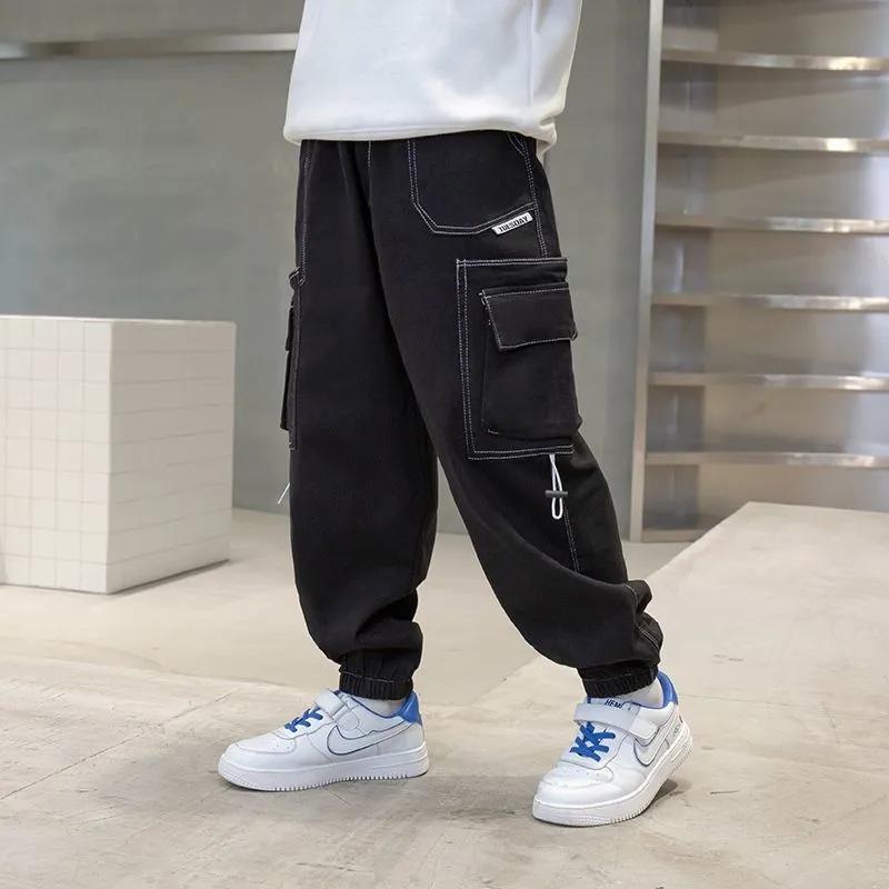 New autumn and winter boys&#39; 3-5-8-12T trousers loose s velvet padded jeans-TB01266-Veeddydropshipping