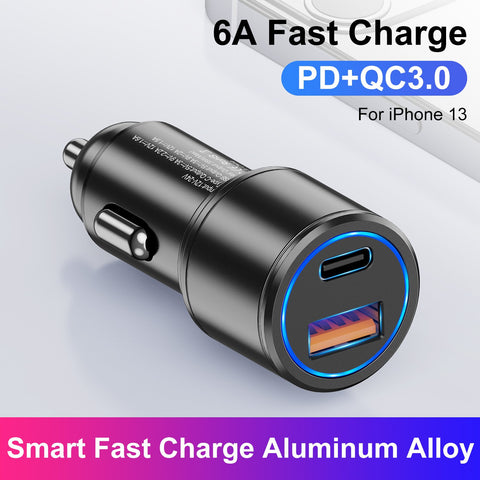 6A USB Car Charger For iphone 13 12 Pro Max Quick Charge-PA01168-Veeddydropshipping