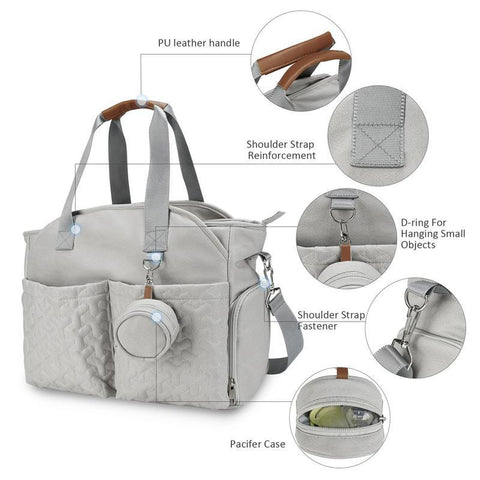 Carrying Diaper Bag Travel Tote Mummy Bag Large Capacity-TB00203-Veeddydropshipping