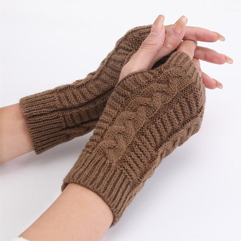 1 Pair Women Winter Warm Gloves Sexy Faux Rabbit Fur Hand Wrist Warmer Fingerless -OS01084-Veeddydropshipping