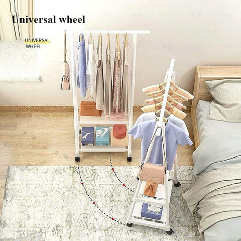 Floor Clothes Rack Standing Hangers Wooden Hanger-HA01563-Veeddydropshipping