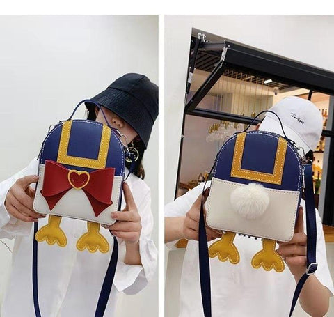 Cartoon Duck Bottom Base Drawstring Handbag Bag Handmade-BS00358-Veeddydropshipping