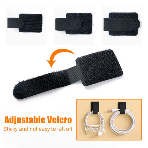 Self-adhesive Charging Data Cord Winder Wired Earphone Line Nylon Organizer Cable Ties Tidy-PA00885-Veeddydropshipping