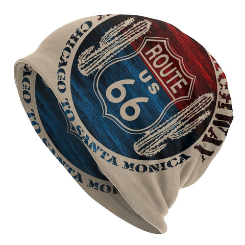 Women Knitting Hats Unisex Adult Route 66 America Road-MF00864-Veeddydropshipping