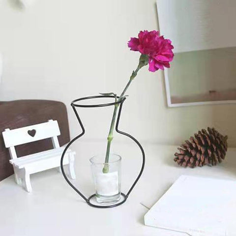 European-Style Iron Wire Vase-HA00253-Veeddydropshipping