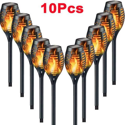 1/2/4/6/8/10/12Pcs Solar Flame Torch Light Flickering Light Waterproof Garden-TI00842-Veeddydropshipping