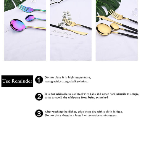Western Dinnerware Set Fork Knife Spoon Tableware Set-HA01307-Veeddydropshipping