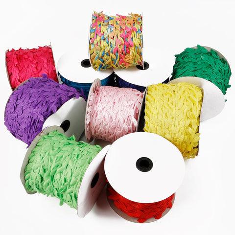 Embroidery Leaves Ribbons Trims Flower For Sewing-HA00188-Veeddydropshipping