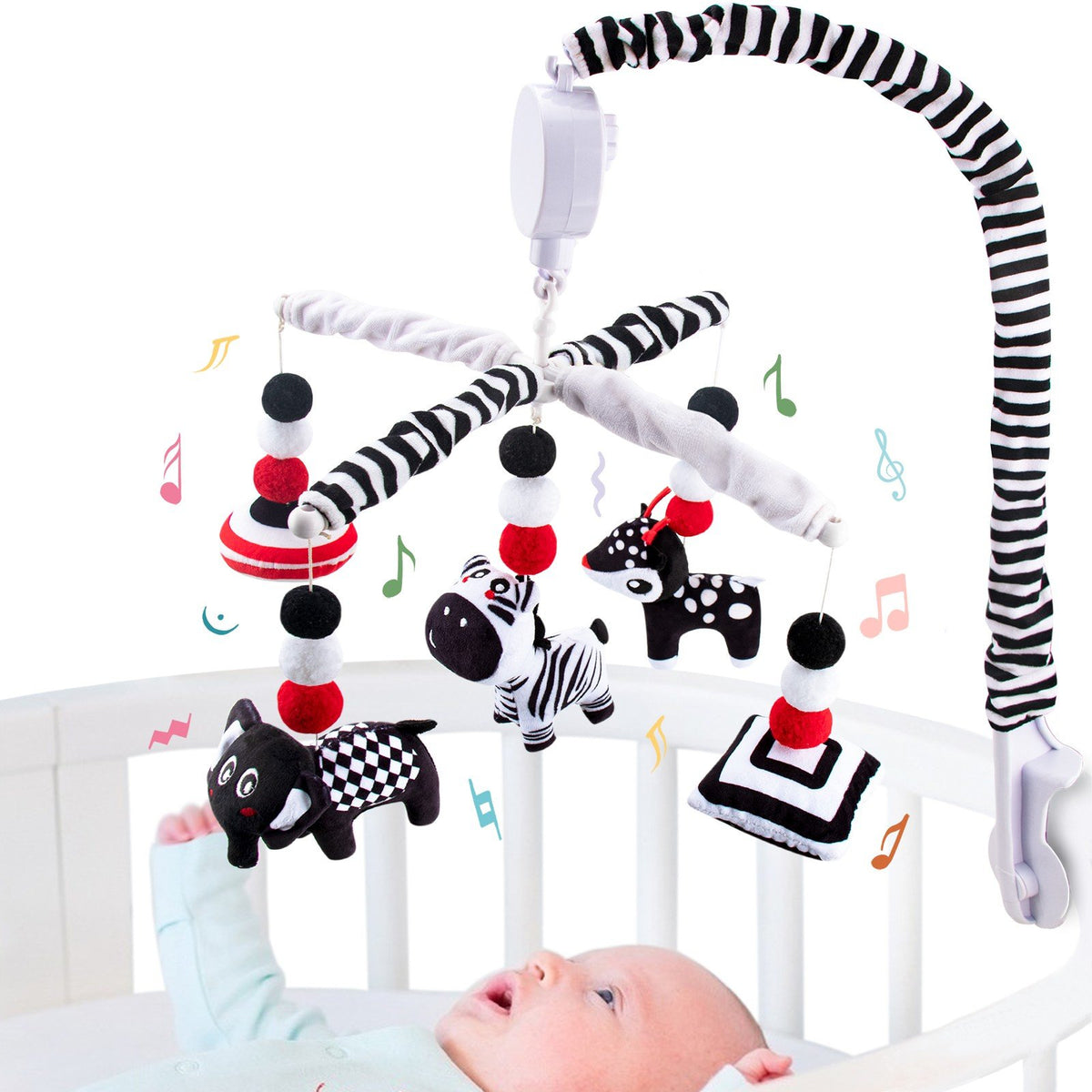 teytoy My First Baby Mobile, Montessori Black and White Mobile Crib Toys-TB00502-Veeddydropshipping