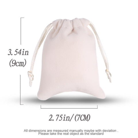 Beige Velvet Bag Pouches Small Size Jewelry Gift Display -JW01674-Veeddydropshipping