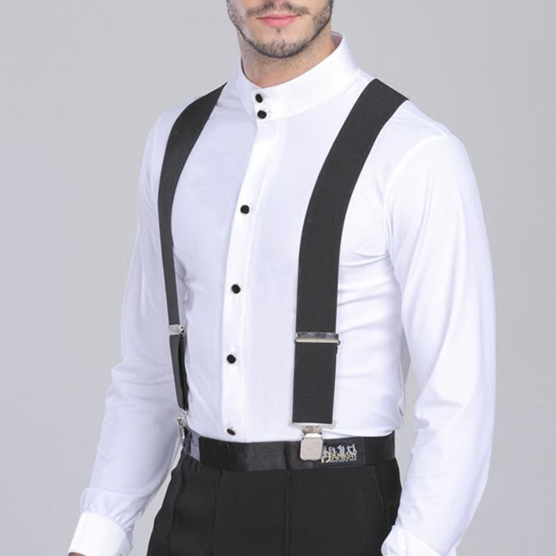 Suspenders for Men 5cm/2 Inch Wide X Back with 4 Strong-MF00855-Veeddydropshipping