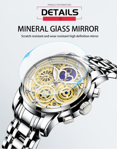 Luxury Fashion Waterproof Watch  Quartz Stainless Steel -JW00899-Veeddydropshipping