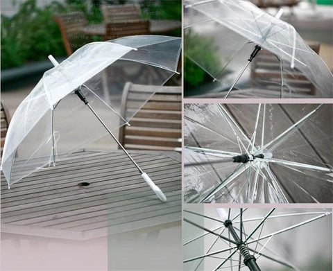 Transparent fashion Photography Wedding Long Umbrella-HA01163-Veeddydropshipping