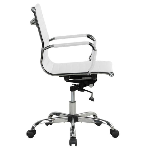 Ribbed Back PU Leather Office Chair-HA01616-Veeddydropshipping