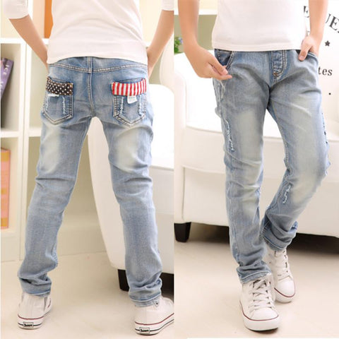 Autumn Spring Baby Boys Jeans Pants Kids Clothes Cotton Casual-TB01278-Veeddydropshipping