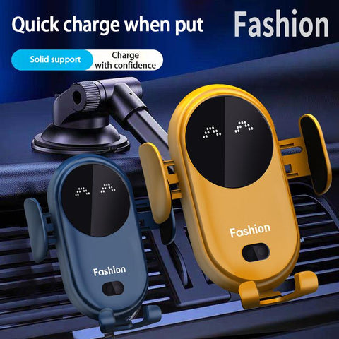 10W S11 Qi Automatic Clamping Fast Wireless Charger Car Phone Holder Smart Infrared Sensor-PA00516-Veeddydropshipping
