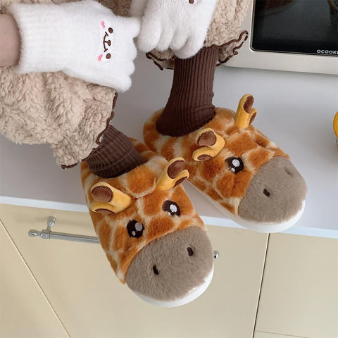 Bottom Plush Home Shoes Women Cartoon Cute-BS01179-Veeddydropshipping