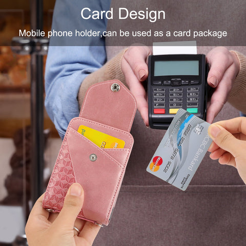 Lanyard Cards Slot Wallet Leather Case for Samsung Galaxy Z Flip 4 3 Flip3 5G-PA00215-Veeddydropshipping