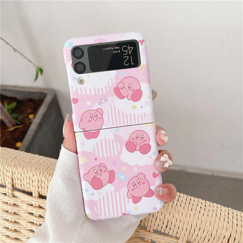 Kirby Kawaii Samsung Galaxy Z Flip3 Mobile Phone Case Folding Screen-PA00228-Veeddydropshipping