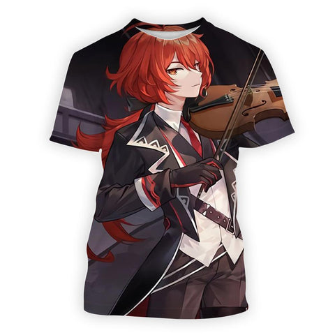 silhouette Genjin 3D Casual Short Sleeve-MF00193-Veeddydropshipping