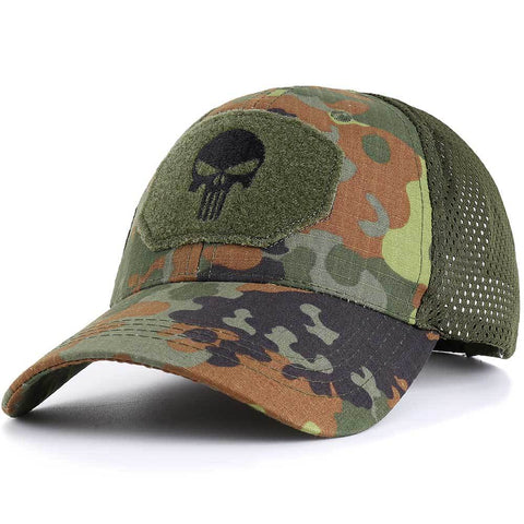 Sports Hat Tan Cycling Camo Hiking Cap Baseball Hunting Tennis Golf Mesh Military-OS01093-Veeddydropshipping