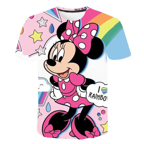 Kawaii TShirts 3D Print Disney Mickey Mouse Kids T Shirt Summer Fashion-TB01174-Veeddydropshipping