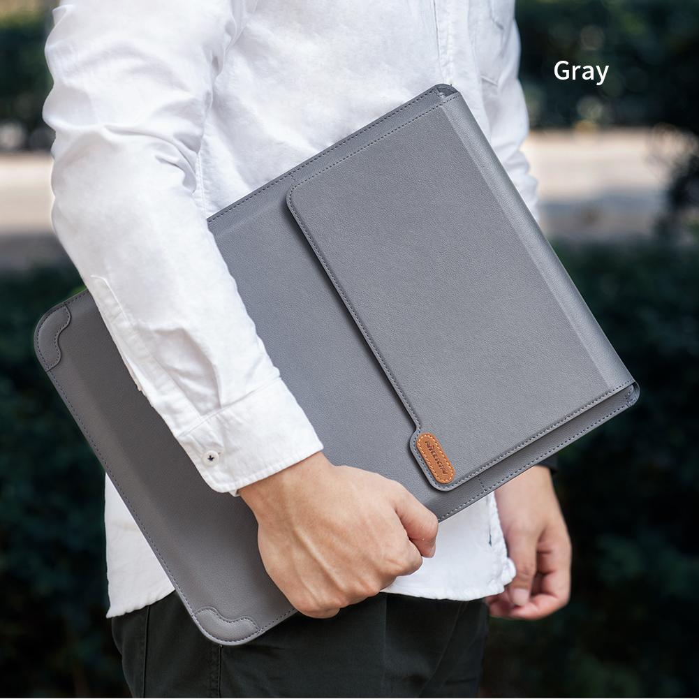 Laptop Sleeve Bag with Stand PU Leather-Veeddydropshipping