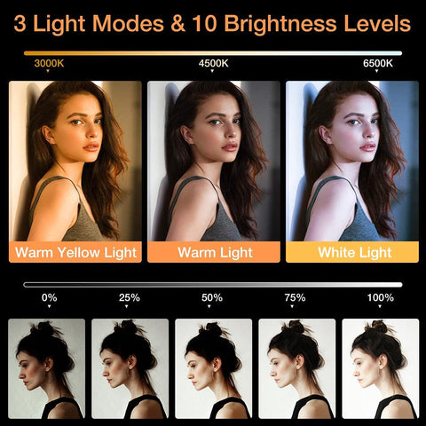 26 16 cm Selfie Ring Light with Tripod Stand &amp; Mobile Holder Photography Led Rim Of Lamp-PA00813-Veeddydropshipping