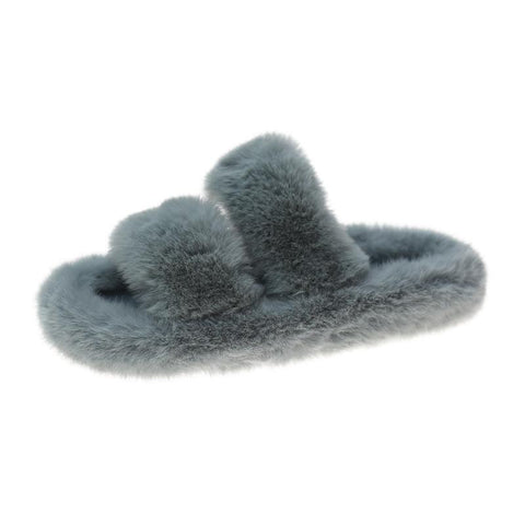 Slippers for Home Fluffy Soft Indoor Slides Thick Flats Heel Non-BS01270-Veeddydropshipping