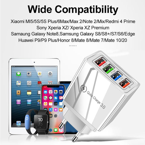 USB Charger Quick Charge 3.0 EU/US Plug For Phone Adapter for iPhone 14 Pro Max-PA00014-Veeddydropshipping