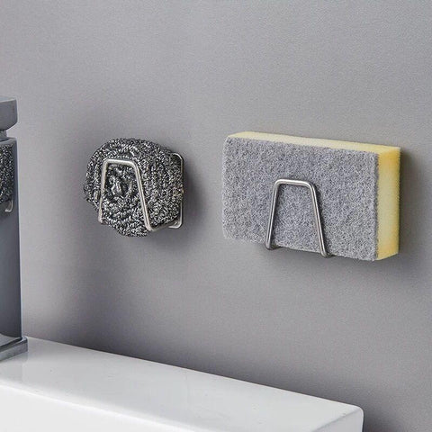 Adhesive Stainless Steel Sponge Holder-HA00856-Veeddydropshipping
