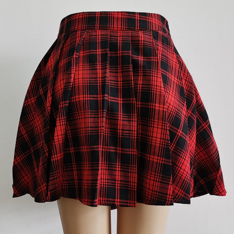 Women Punk Irregular Mini Pleated Skater Skirt-WF00501-Veeddydropshipping