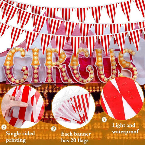 Carnival Circus Pennant Banner Bunting Flag-HA00600-Veeddydropshipping