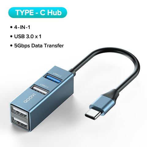 USB 3.0 HUB Splitter USB-C Adapter Dock -CO00139-Veeddydropshipping