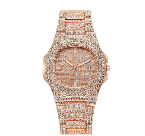 luxury fashion diamond Steel quartz watch Business Sports -JW01071-Veeddydropshipping