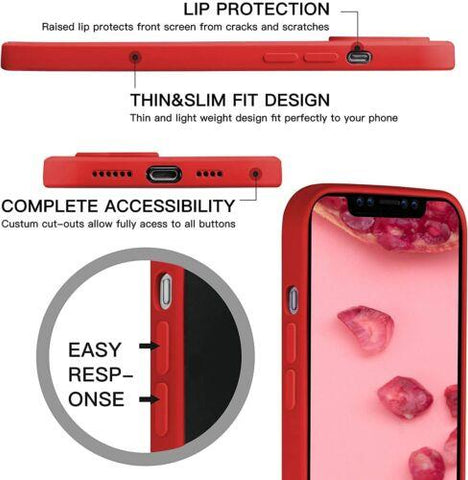 For iPhone 13 12 11 Pro Max XS XR 8 7 Plus SE Liquid Silicone Case Camera Cover-PA00103+Veeddydropshipping
