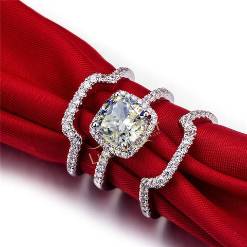 Luxury New Bridal Set Wedding Rings  -JW00422-Veeddydropshipping