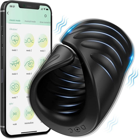 Bluetooth Penis Vibrator for Men Penis Delay Trainer Sex Machine Glans Massager -BH01284-Veeddydropshipping