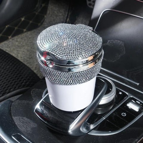 LED Car Ashtray With Light Diamond Cigar Cigarette Ashtray Smoke-AM00052-Veeddydropshipping