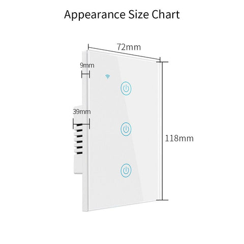 Zigbee WiFi Wall Touch Light Switch Control Smart Life 110V 220V Interruptor-CE00652-Veeddydropshipping