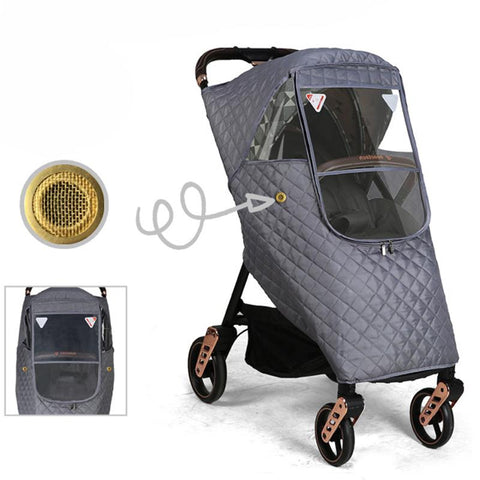 Universal Waterproof Winter Thicken Rain Cover Wind Dust Shield Full Raincoat for Baby-TB00398-Veeddydropshipping