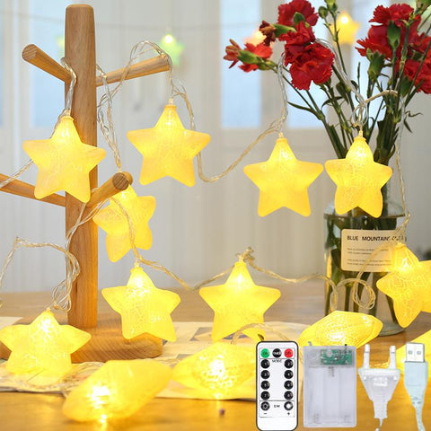 LED String Fairy Lights Garland Patio Crack Star Lamp Chain Christmas-TI00925-Veeddydropshipping
