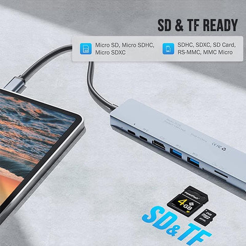 Station Hub  Adapter HDMI SD/TF Card Reader-CO00249-Veeddydropshipping