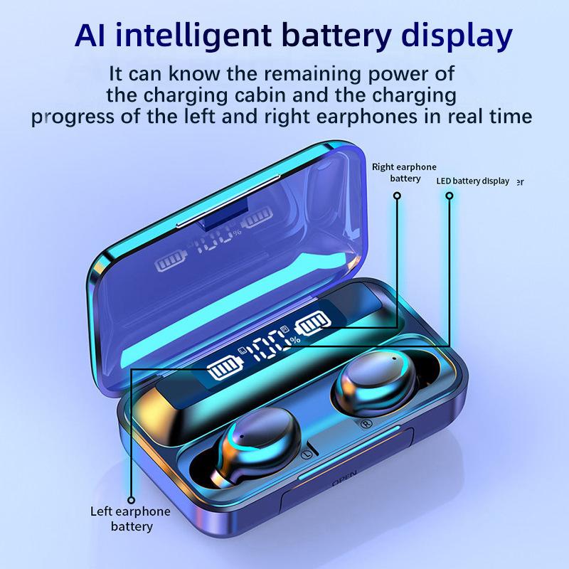 Wireless Bluetooth Headphones Earphones Digital Display-Veeddydropshipping