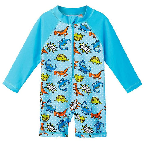 Cartoon Kids Swimwear Long Sleeve Baby Boy Swimwear One Piece Toddler Swimsuit -OS00085-Veeddydropshipping