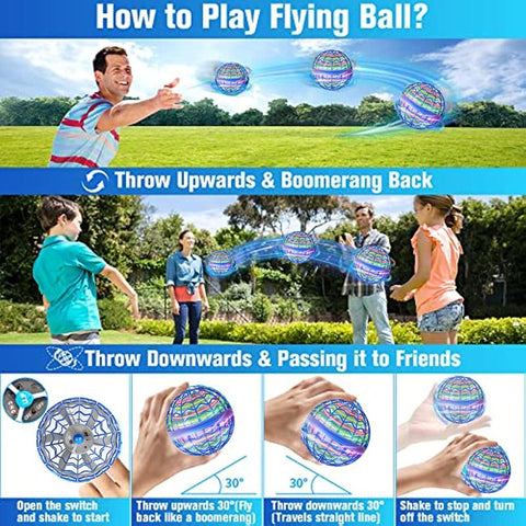 Original Authentic Flying Ball Spinner Boomerang Magic and LED Lights-TB01386-Veeddydropshipping