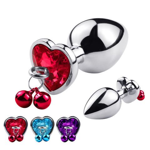 Traction Chain Bell Anal Plug Metal Anal Beads Crystal Anus Expander Erotic Beads -BH01211-Veeddydropshipping