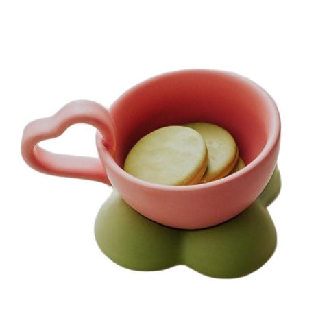 Heart Handle Ceramic Personalized Coffee Cup-HA01268-Veeddydropshipping