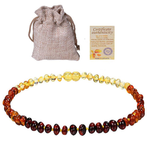 Amber Teething Necklaces for Baby Handmade-JW00047-Veeddydropshipping